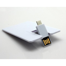Disco instantâneo de alta velocidade do cartão de crédito OTG da movimentação do flash de USB do cartão de visita para a movimentação da pena de USB da promoção
